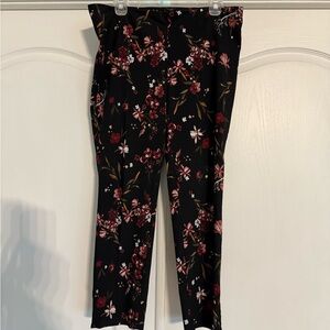 Jules & Leopold Black Floral Straight Leg Pants